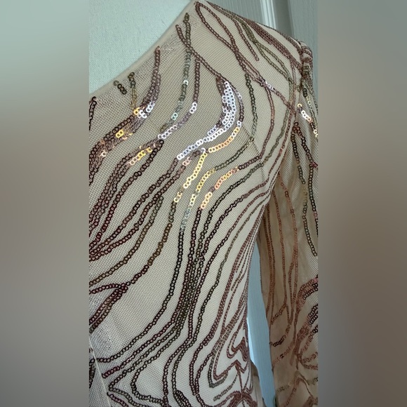 Miss Ord Formal Sequin Maxi Mermaid Prom Dress Bodycon Long Sheer Gown Size S - Picture 5 of 12